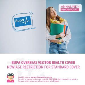 bupa standard 50 visitors cover.